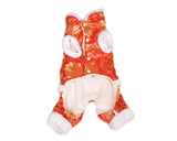 Chinese Traditional Style Dog Costume Pet Clothes - Red