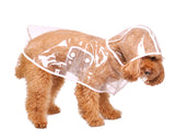 Waterproof Transparent Puppy Dog Rain Jacket Poncho