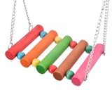 Colorful Wooden Pet Toy Bird Swing Toy Ladders