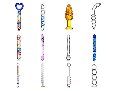 Adult Sex Toy Glass Beads Dildo Pleasure Wand Anal Butt Plug