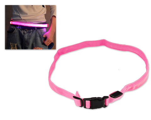 LED Jogging Waist Belt - Pink