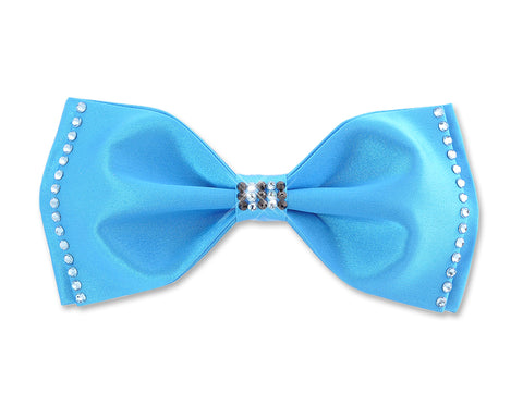 Swarovski Crystal Rhinestones Wedding Bow Tie for Men - Light Blue