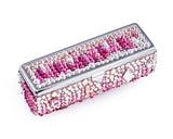 Medley Swarovski Crystal Lipstick Case With Mirror - Pink