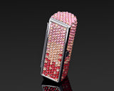 Gradation Swarovski Crystal Lipstick Case With Mirror - Pink