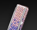 Gradation Swarovski Crystal Lipstick Case With Mirror - Purple