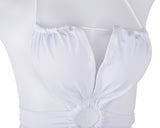 Sexy Bandage Backless Monokini Swimwear - White
