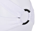 Sexy Bandage Backless Monokini Swimwear - White