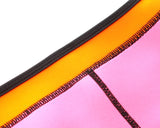 Neoprene Color Block Bikini Set - Orange