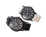 2Pcs Geneva Jelly Silicone Unisex Lover Wrist Watches