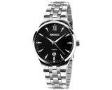 SKMEI Date Display Luminous Stainless Steel Men Watches 9071 - Black