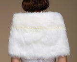 Luxury Wihte Bridal Faux Fur Wedding Shawls Wraps