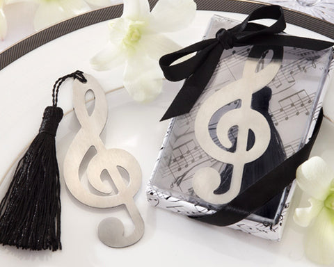 Musical Note Wedding Favors Bookmark