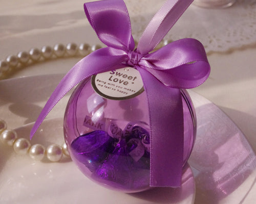 Romantic Ball Wedding Favor Boxes - Purple