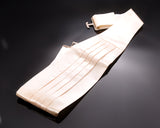 Men Handcrafted Wedding Tuxedo Satin Cummerbund - Peach