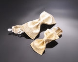 Father and Son Wedding Paisley Pattern Bow Tie Set