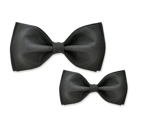 Father and Son Handcrafted Satin Bow Tie Set